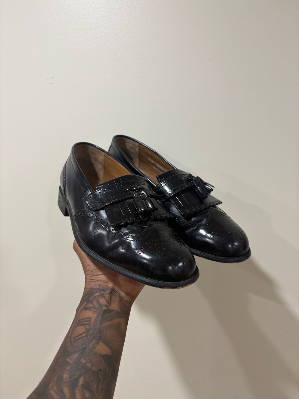 Vintage Leather Tassel Loafers